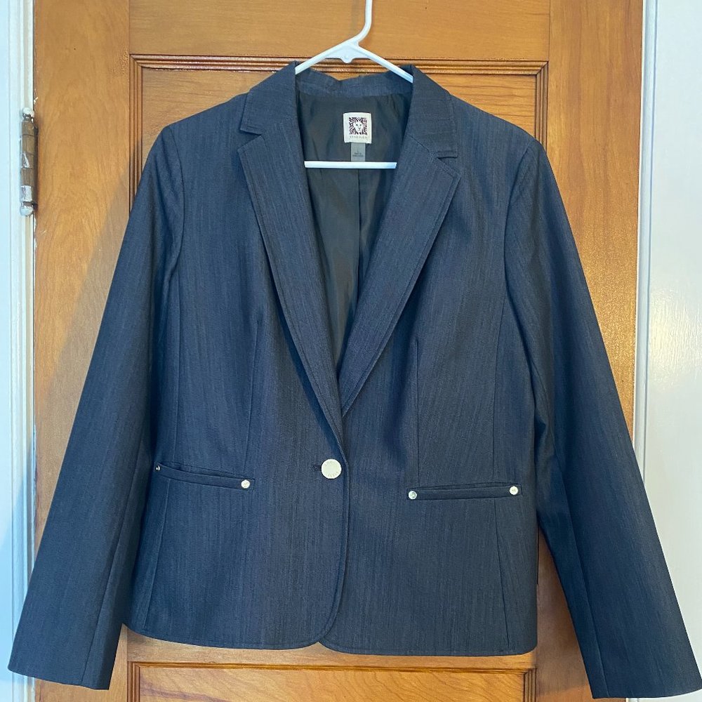 Anne Klein Steel Blue Blazer Size L